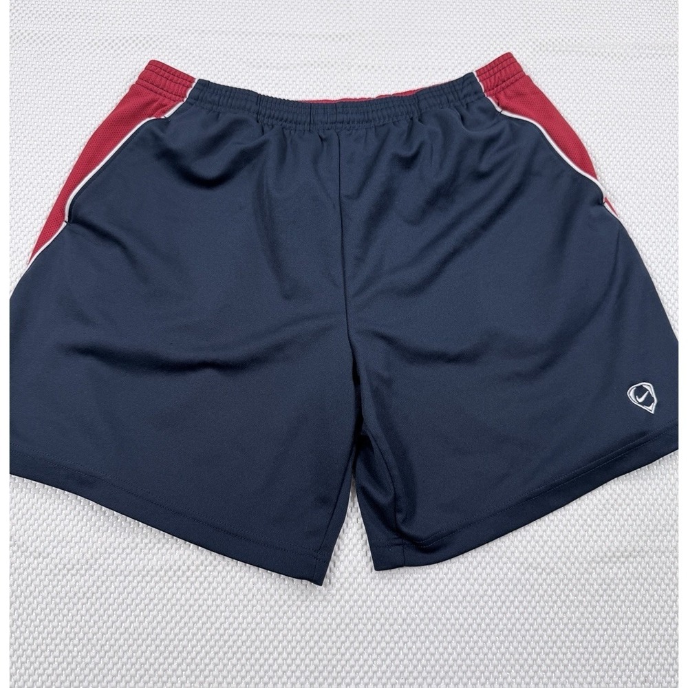 Nike Team Dri-FIT Athletic Shorts Navy Red Men's XL Training